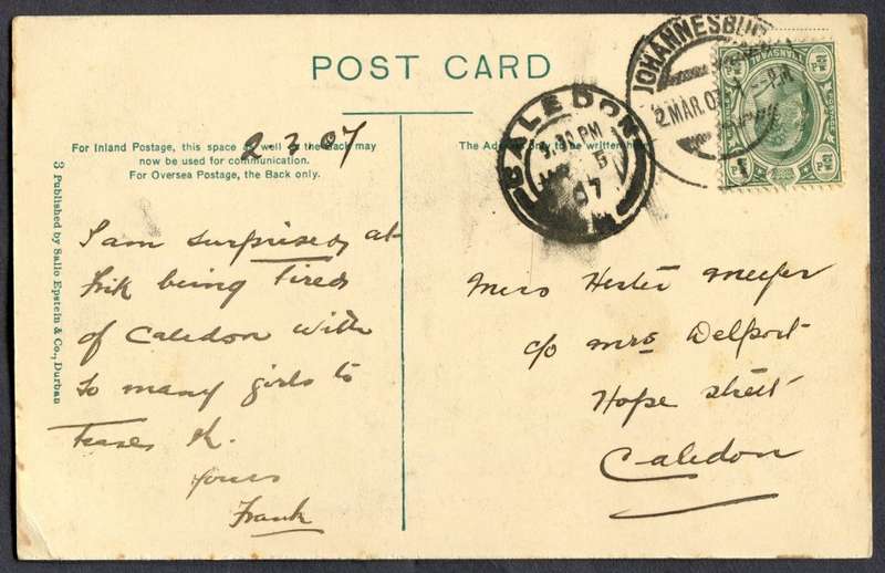 Transvaal - Post Card