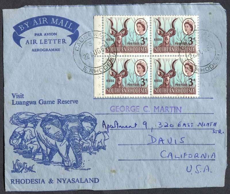 Southern Rhodesia - Used on Piece - This is NOT a Full Aerogram