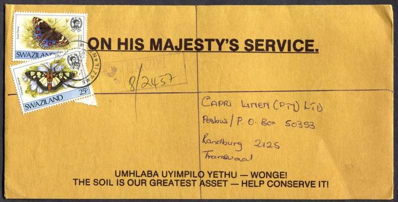 Swaziland - Registered Cover