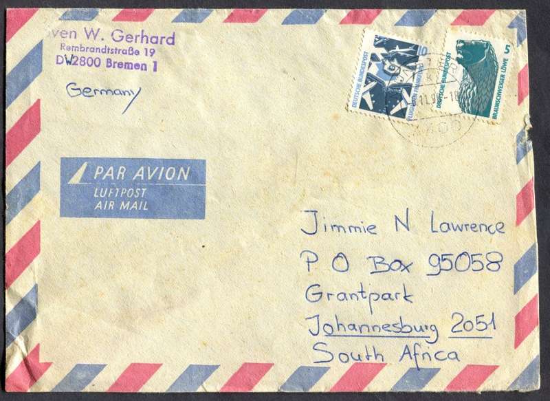 Germany - Cover With Miniature Sheet On The Back