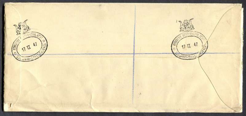 Union of SA - Registered Cover