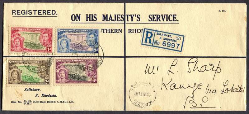 Northern Rhodesia - Registered Cover