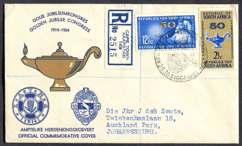 RSA - Cover Registered At Cape Town Post Office