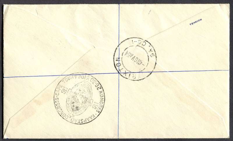 RSA - Cover Registered At Cape Town Post Office