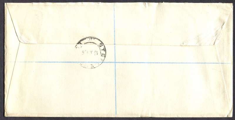 RSA - Cover Registered At East London Post Office
