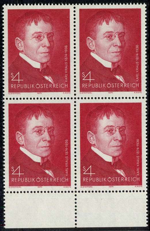 Austria - Block of 4 - 1974 - MNH