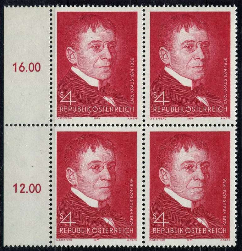 Austria - Block of 4 - 1974 - MNH
