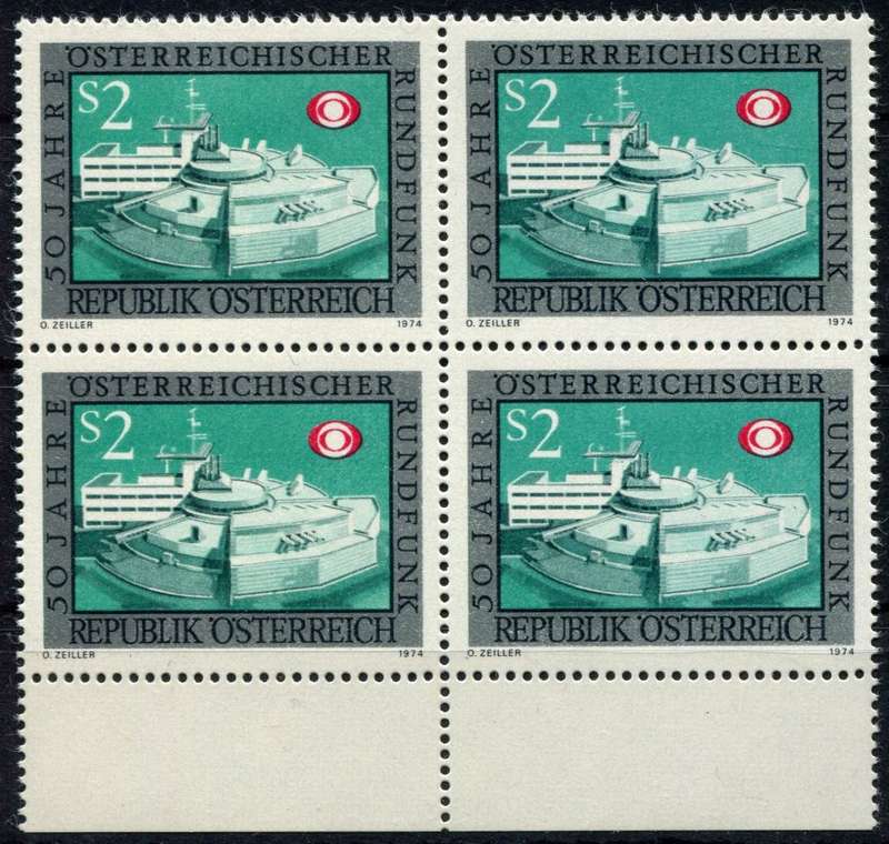 Austria - Block of 4 - 1974 - MNH