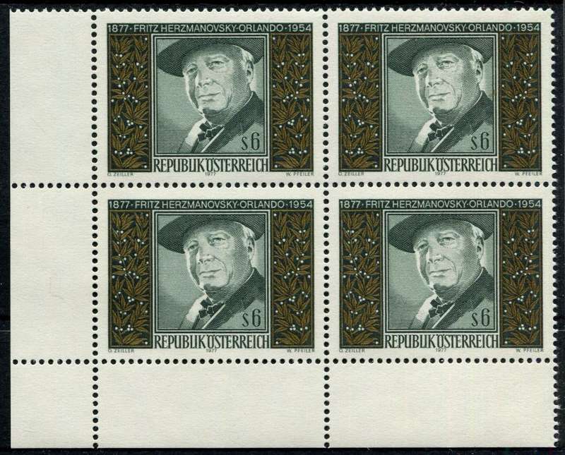 Austria - Block of 4 - 1977 - MNH