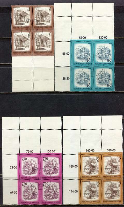 Austria - 11 Blocks of 4 - 1973 - Used(CTO)