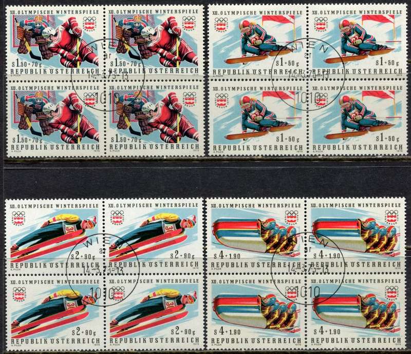 Austria - Set of 4 Blocks of 4 - 1975 - Used(CTO)