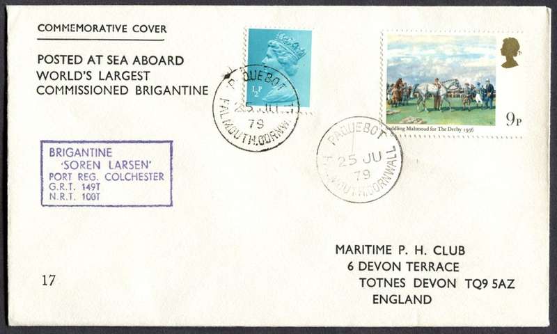 Great Britain - Paquebot - Posted At Sea - Cover