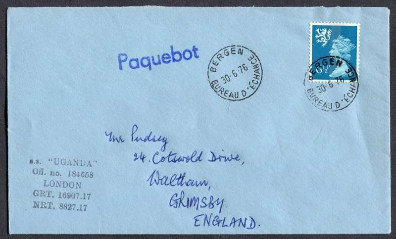Great Britain - Paquebot - Posted At Sea - Cover
