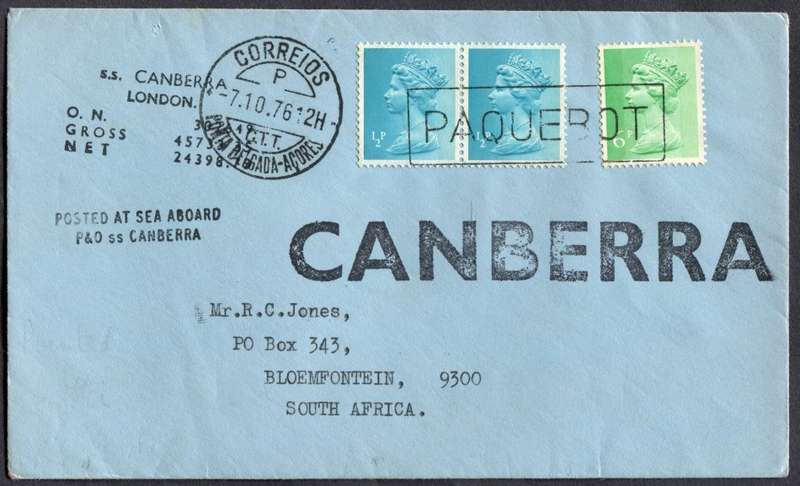 Great Britain - Paquebot - Posted At Sea - Cover