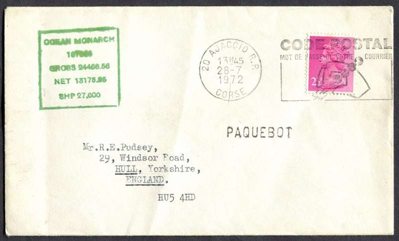 Great Britain - Paquebot - Posted At Sea - Cover