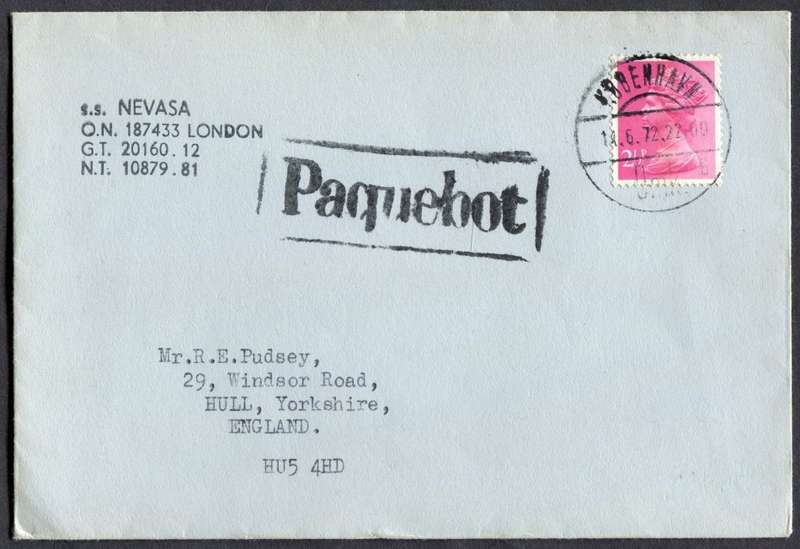 Great Britain - Paquebot - Posted At Sea - Cover