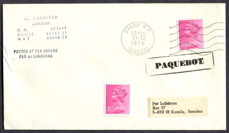 Great Britain - Paquebot - Posted At Sea - Cover