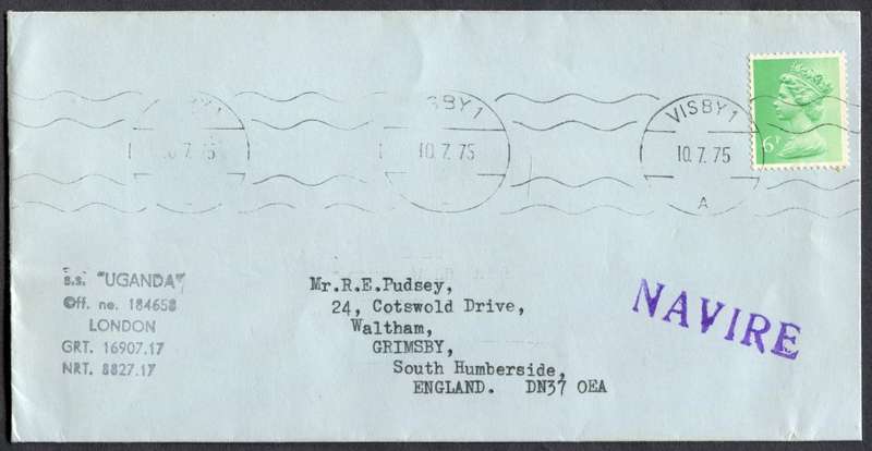 Great Britain - Paquebot - Posted At Sea - Cover