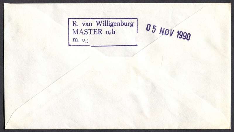 Netherlands - Paquebot - Posted At Sea - Cover