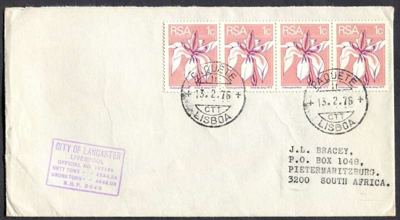 RSA - Paquebot - Posted At Sea - Cover
