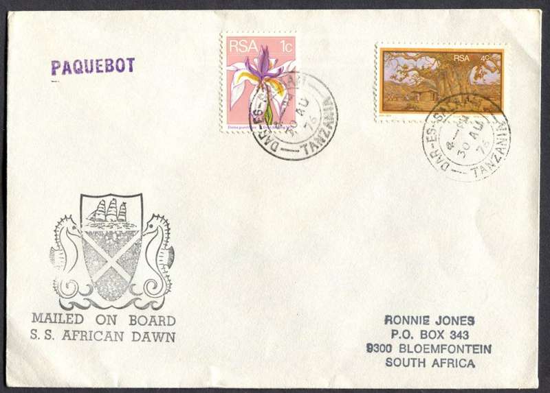 RSA - Paquebot - Posted At Sea - Cover