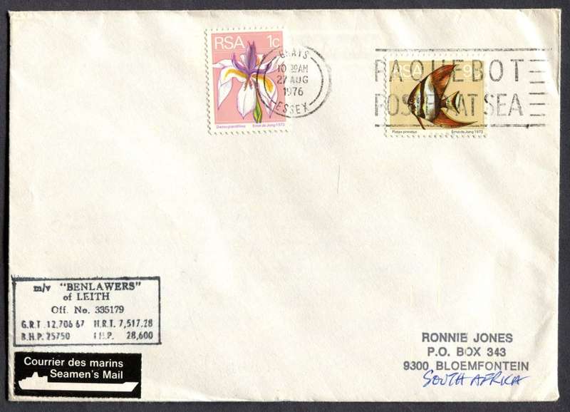 RSA - Paquebot - Posted At Sea - Cover