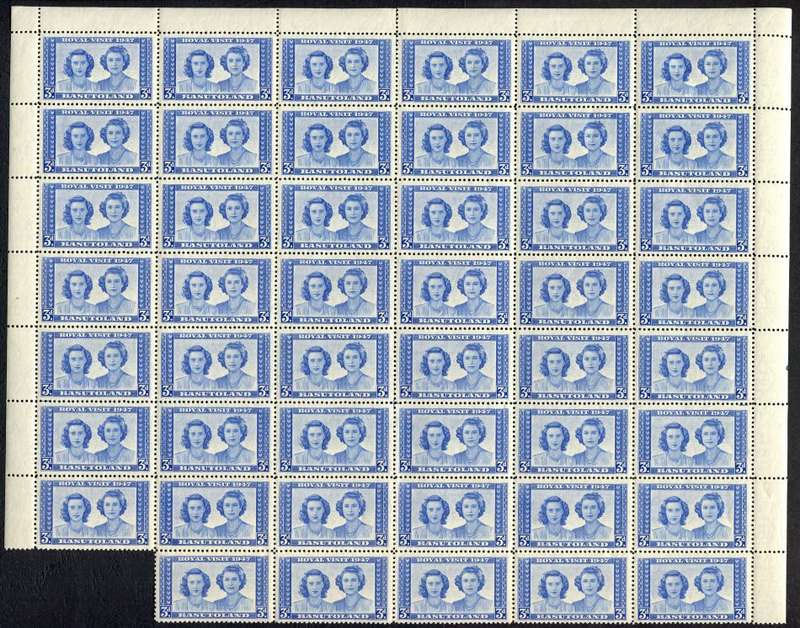 Basutoland - Part Sheet of 47 - 1947 - MNH