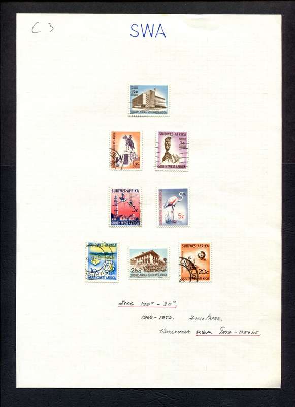 SWA - 8 Stamps Mounted on Old Album Page