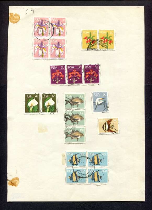 RSA - 20 Stamps Mounted on Old Album Page