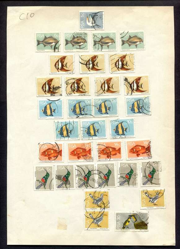 RSA - 31 Stamps Mounted on Old Album Page