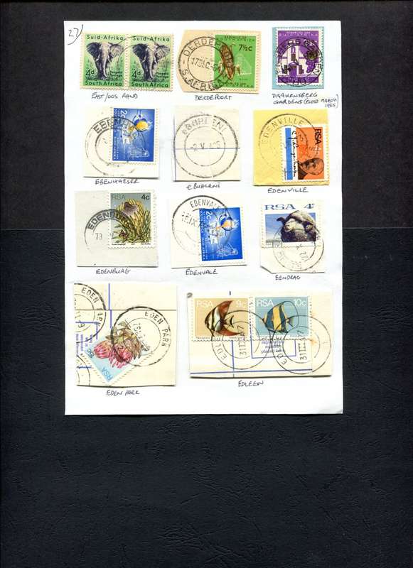 South Africa - 11 Items On Approval Page - Postmarks