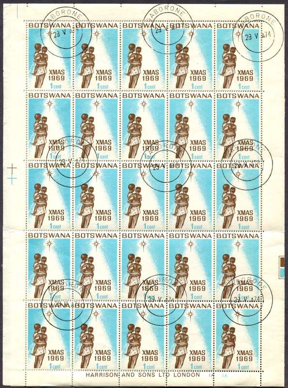 Botswana - Sheet of 50 - 1969 - Used(CTO)