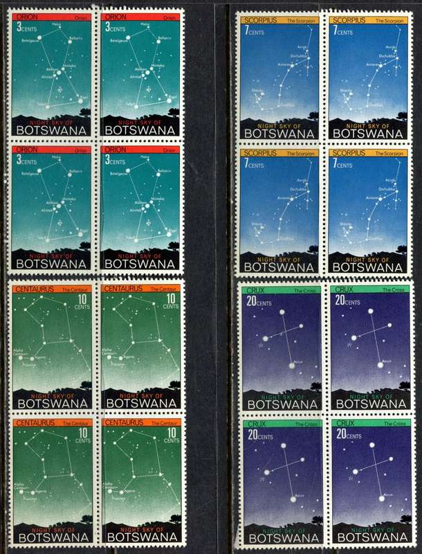 Botswana - Set of 4 Blocks of 4 - 1972 - MNH