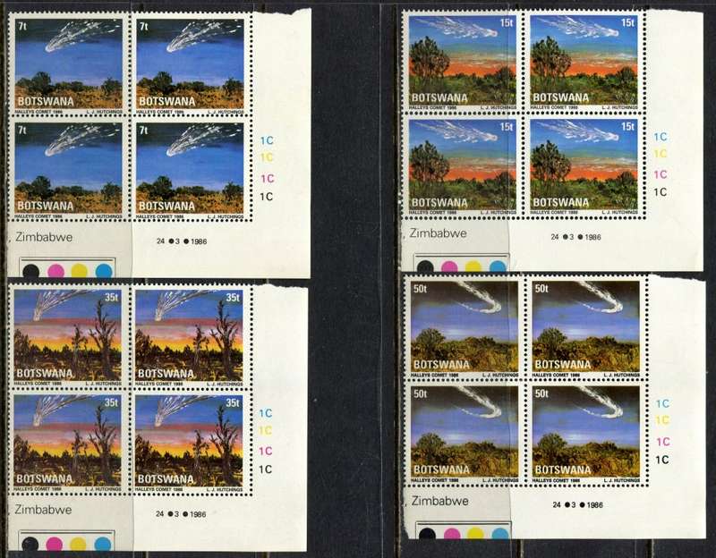 Botswana - Set of 4 Control Blocks of 4 - 1986 - MNH