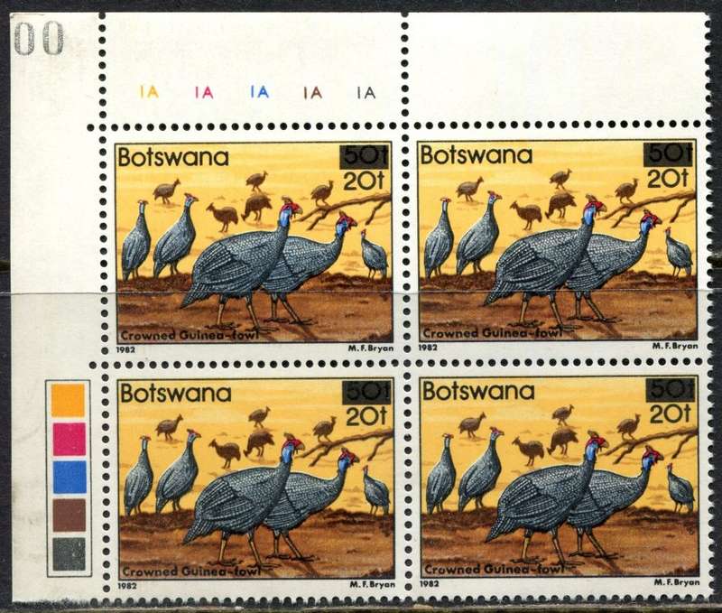 Botswana - Control Block of 4 - 1987 - MNH