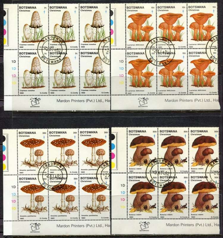 Botswana - Set of 4 Control Blocks of 6 - 1982 - Used(CTO)