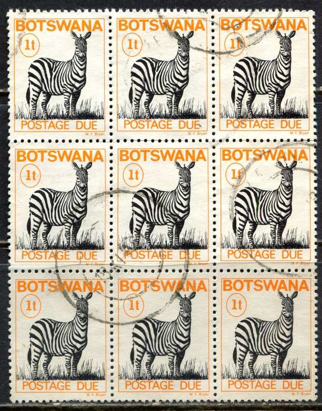 Botswana - Block of 9 - 1977 - Used