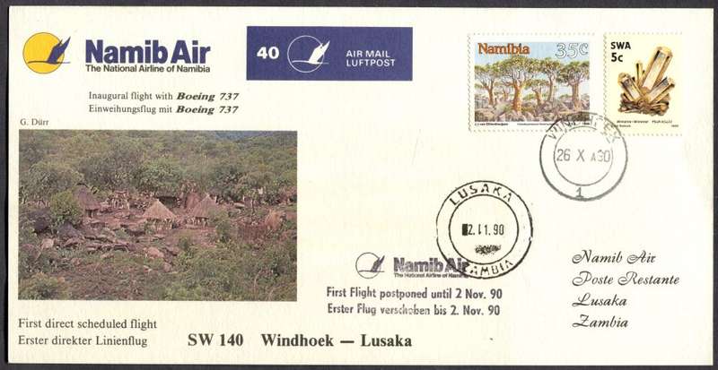 Namibia - Flight Card