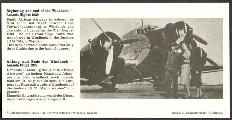 Namibia - Flight Card
