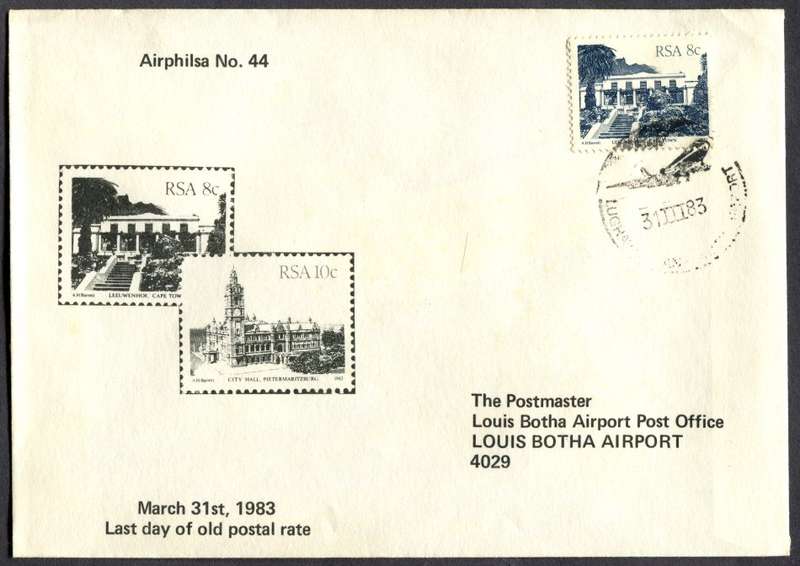 RSA - Change In Postal Rates - Cover