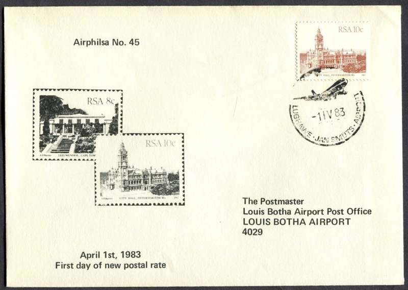 RSA - Change In Postal Rates - Cover
