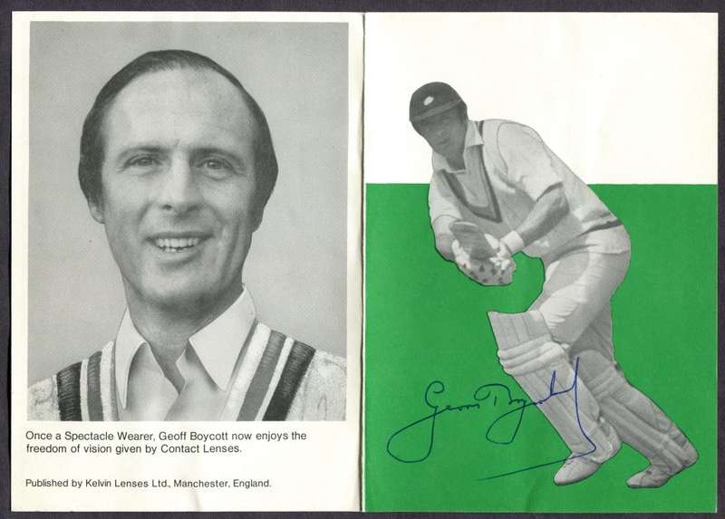Cricket - Facts and Figures Fold Card Signed