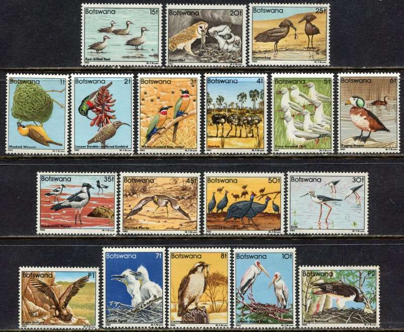 Botswana - Birds - 1982 - MNH - Some Toning