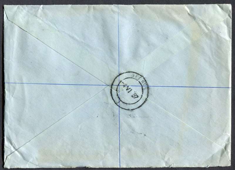 RSA - Cover Registered At George Post Office
