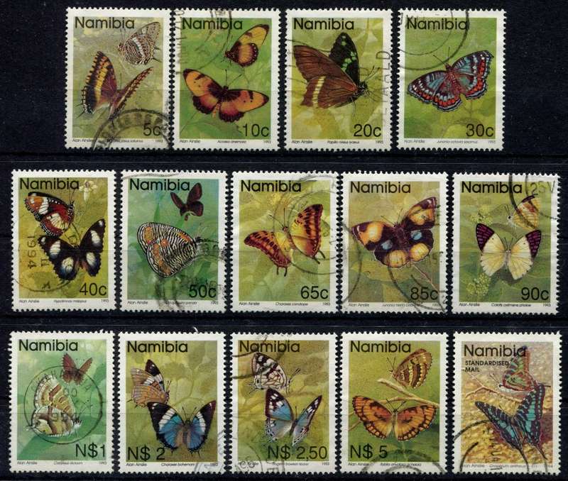 Namibia - Butterflies - 1993/4 - Used