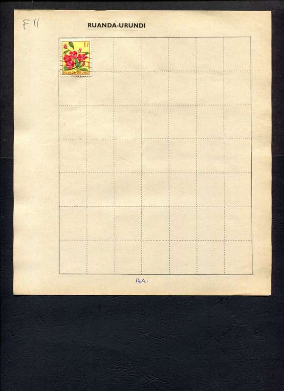 Ruanda-Urundi - 1 Stamp Mounted (Hinged) On Old Album Page