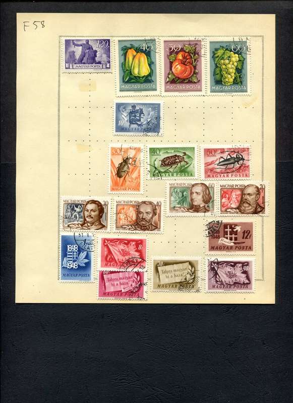 Hungary - 18 Stamps Mounted (Hinged) On Old Album Page