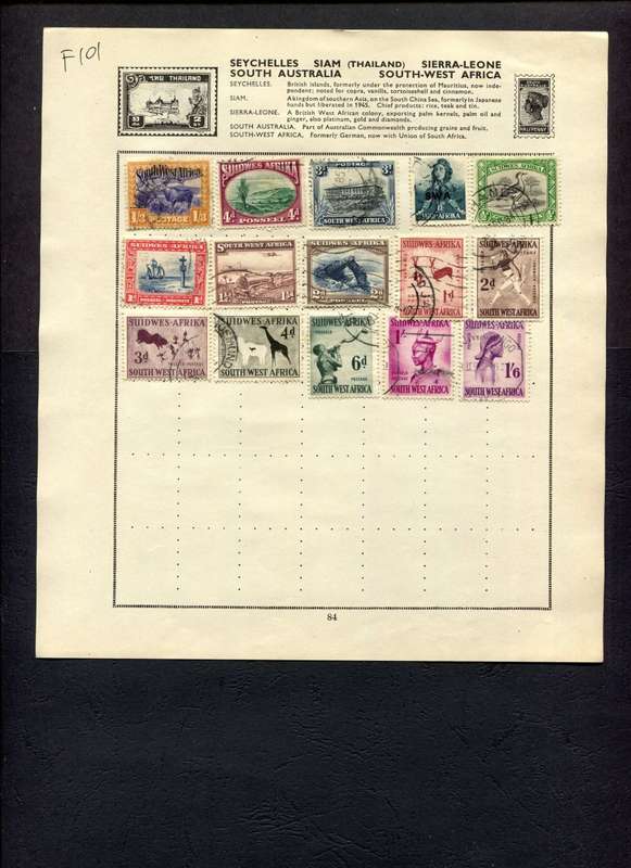 SWA - 15 Stamps Mounted (Hinged) On Old Album Page