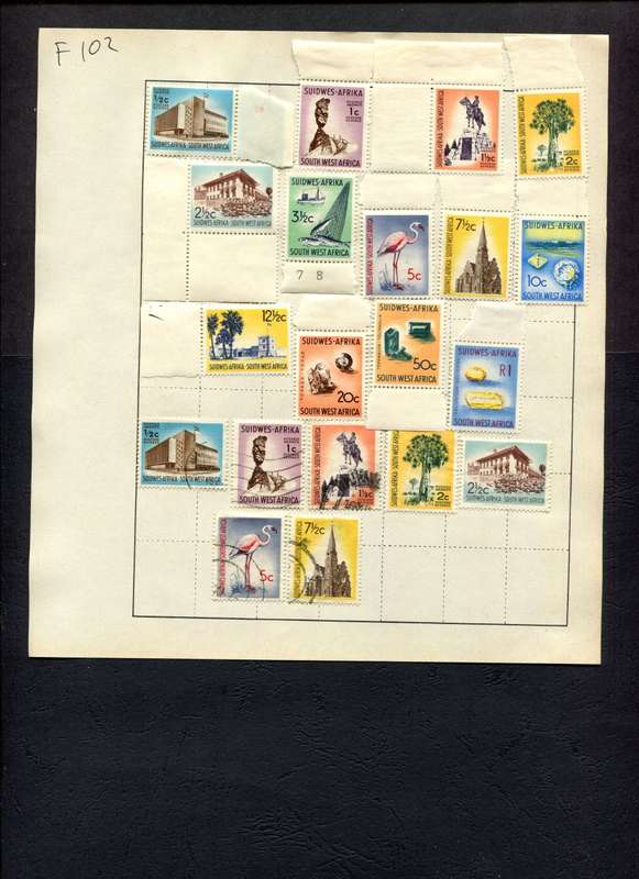 SWA - 20 Stamps Mounted (Hinged) On Old Album Page