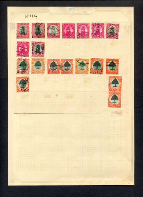 Union of SA - 19 Stamps Mounted (Hinged) On Old Album Page